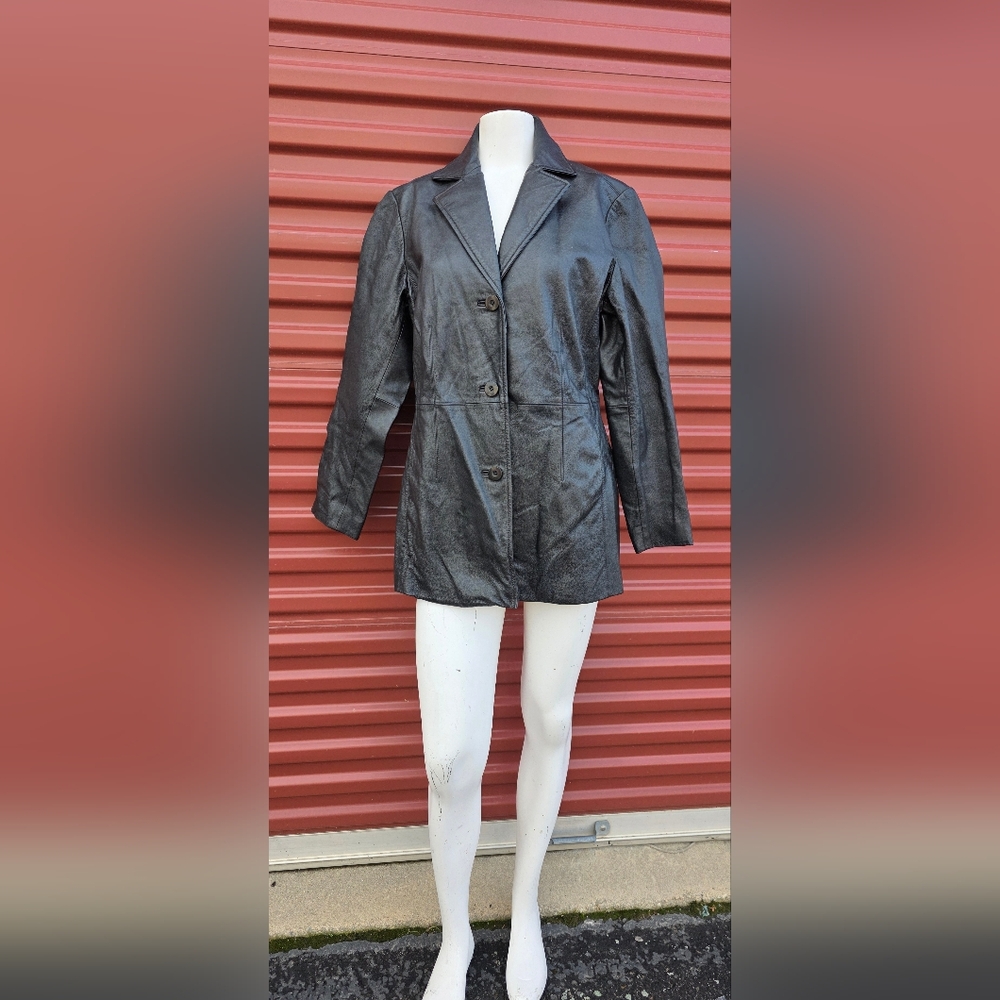 Worthington Women's Black Leather Jacket Size M